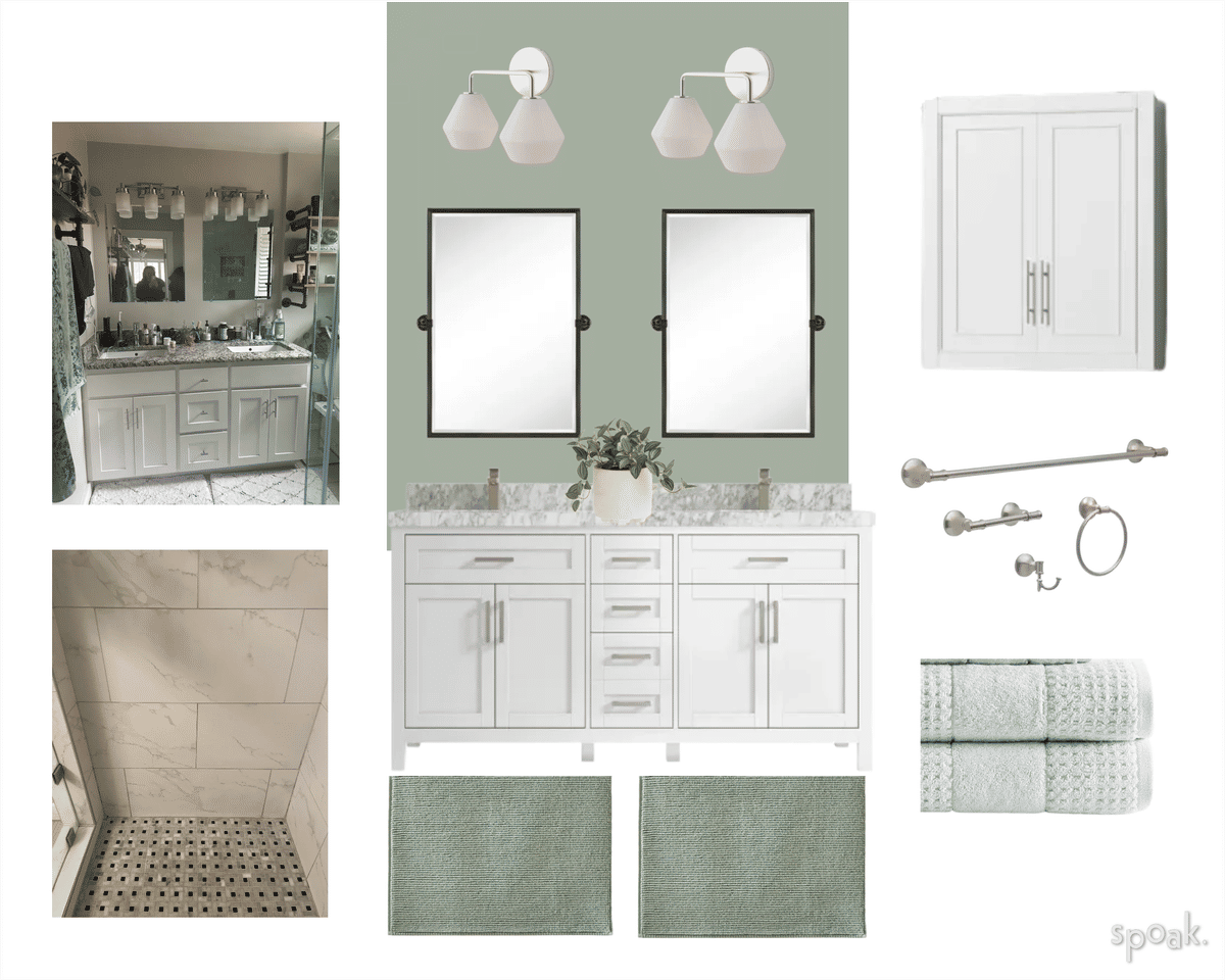 Primary Bathroom Inspiration designed by Taylor Pennartz