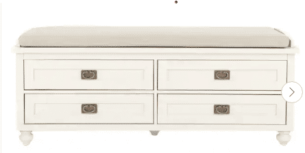 Vernon Polar Off White 4 - Drawer Storage Bench added by Melodie Anderson