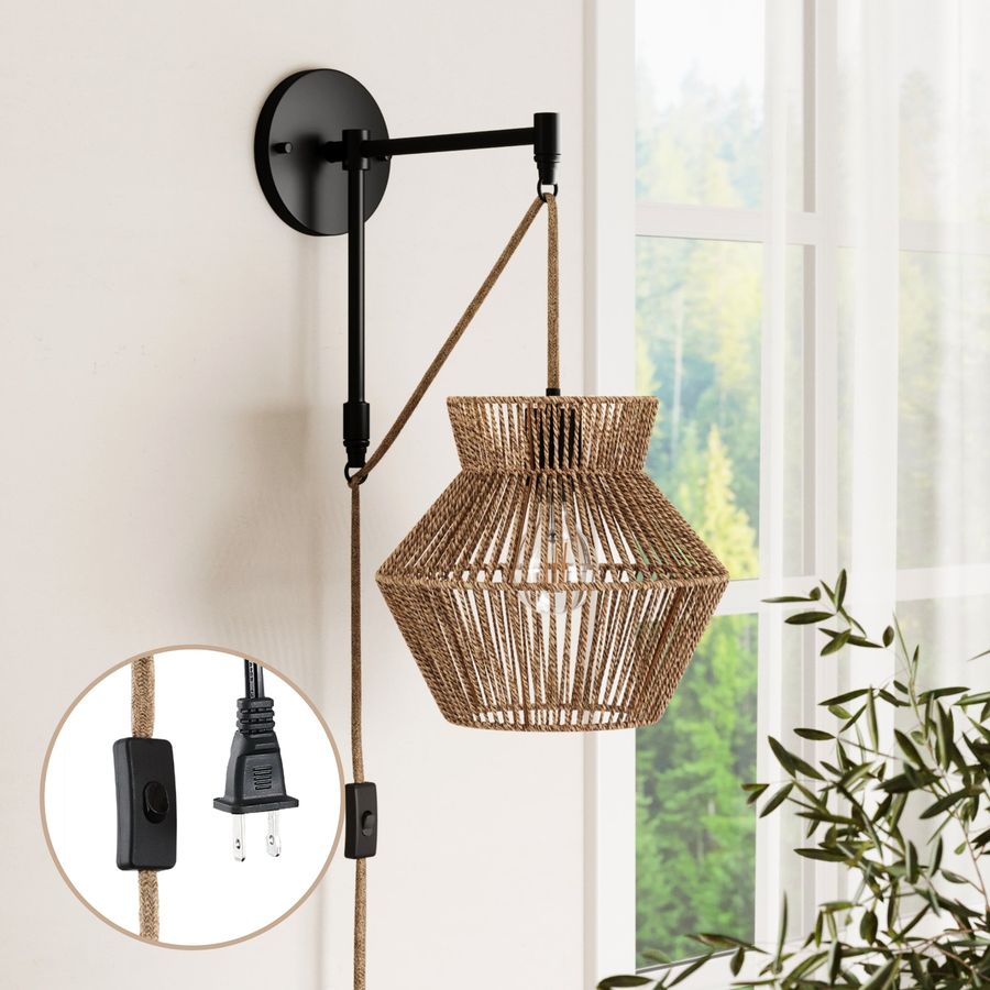 Boho Plug-in Geometric Wall Light added by Piper Stromatt
