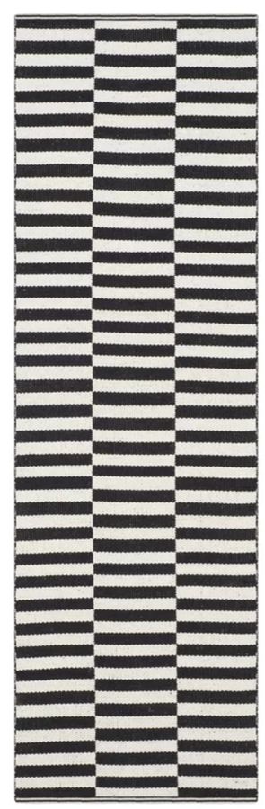 Orwell Striped Handmade Flatweave Cotton Ivory/Black Area Rug added by Spoak Member