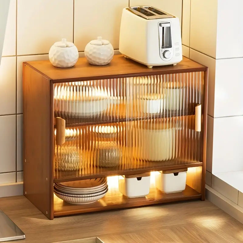 Bamboo Kitchen Storage Shelf Contemporary Multi tier Spice - Temu added by Sarah Jackson