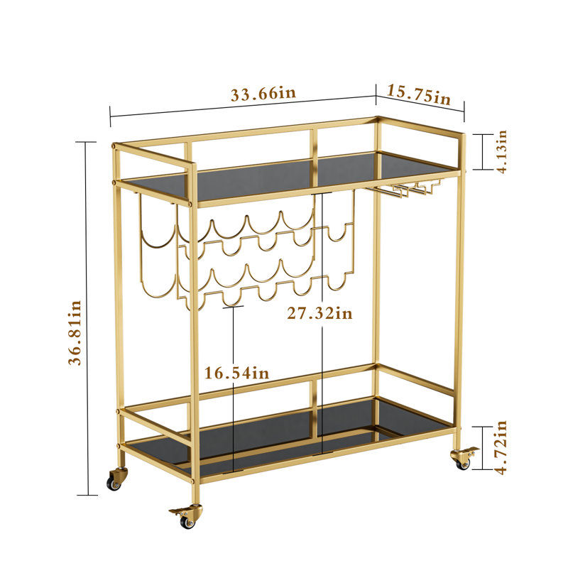 Paolino Metal Bar Cart added by Azure Thompson