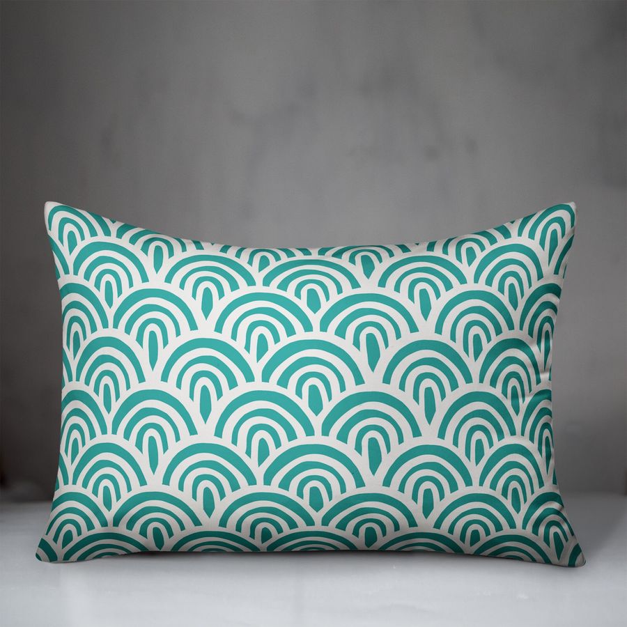 Mangrum Abstract Scallop Outdoor Rectangular Pillow Cover & Insert added by Courtney Hill
