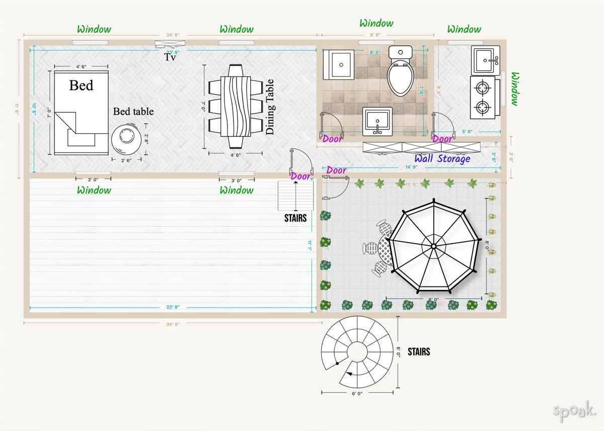 Large Apartment Floor Plan designed by Shiva Chaturvedi