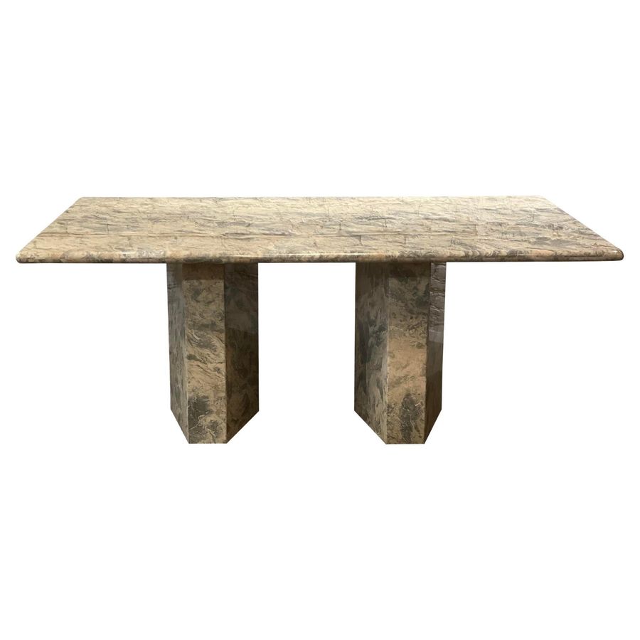 Postmodern Carrara-Marble Dining Table, Attributed to Cappellini, Milano, 1980 added by Erin McElvany