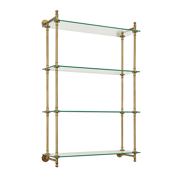 Marloe Glass Shelf- 52 1/2"H X 36"W X 12"D, space between 15" added by Jessica Lim