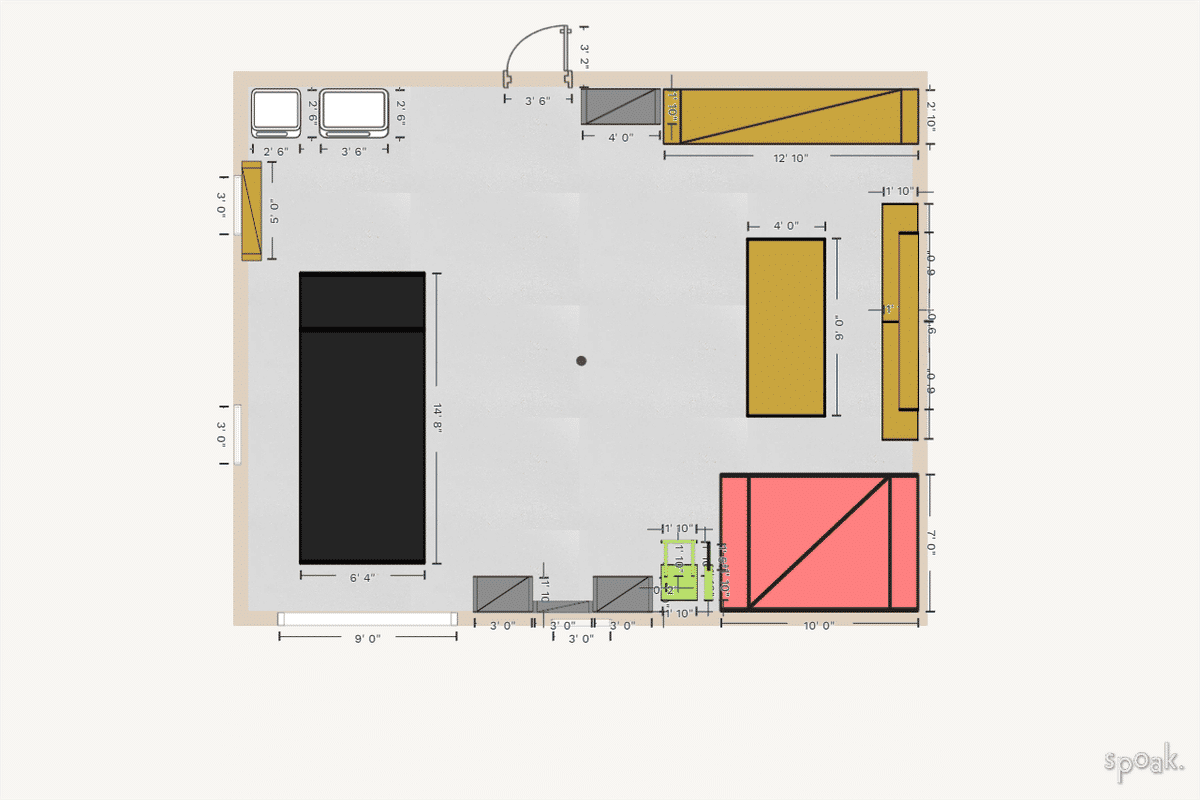 Large Living Room Floor Plan designed by Phil Knutson