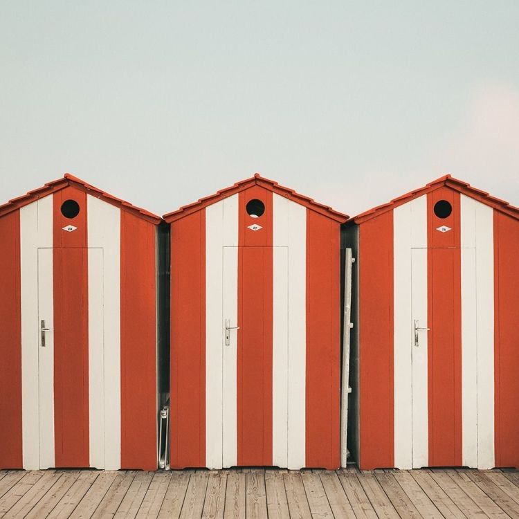 Striped Beach Huts Print added by Andrea Va