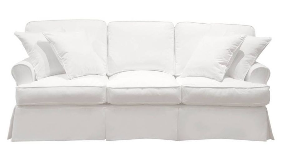 Sunset Trading Horizon T-Cushion Slipcovered Sofa In Warm White - Sunset Trading SU-117600-423080 added by Mackenzie Fisher