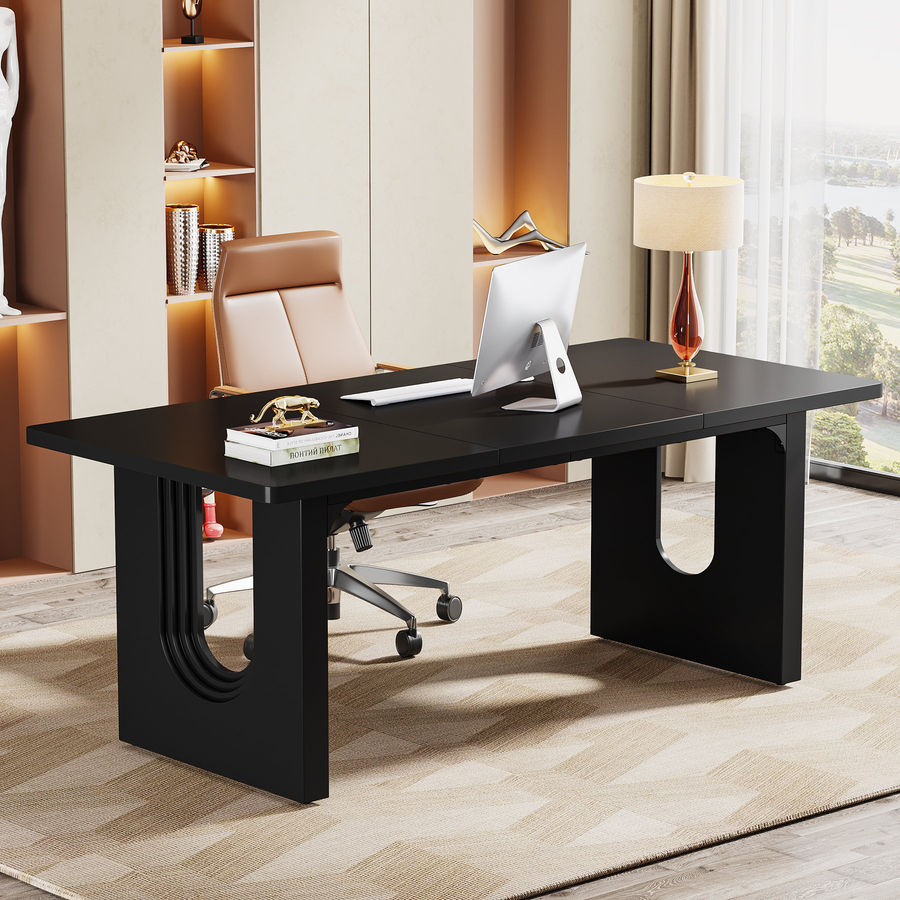 Latitude Run® Joonyoung 70.89'' W Rectangle Executive Desk & Reviews | Wayfair added by Ivy Hester