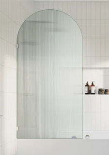 Maven 34 in. x 66.75 in. Frameless Arched Fluted Single Fixed Bath Panel added by Natalie Marinello