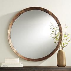 Uttermost Tortin Jagged Edge 34&quot; Round Wall Mirror | www.lampsplus.com added by KATHERINE ECK