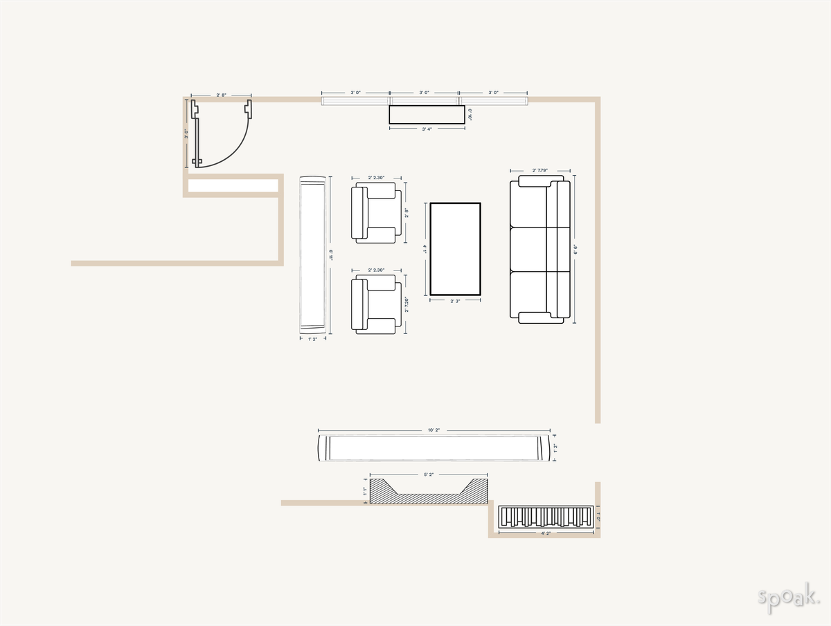 Family Room Plan designed by Rebecca Gale