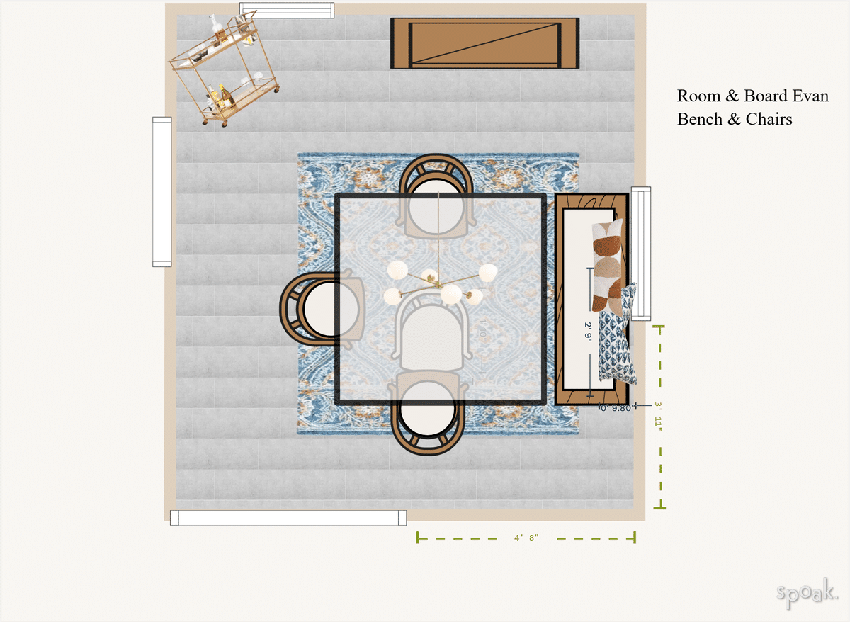 Dining Room Plan designed by Molly Buie