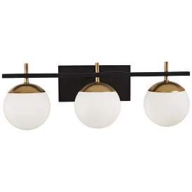 George Kovacs Alluria 24"W Black and Gold 3-Light Bath Light | www.lampsplus.com added by SABi iNTERIORS