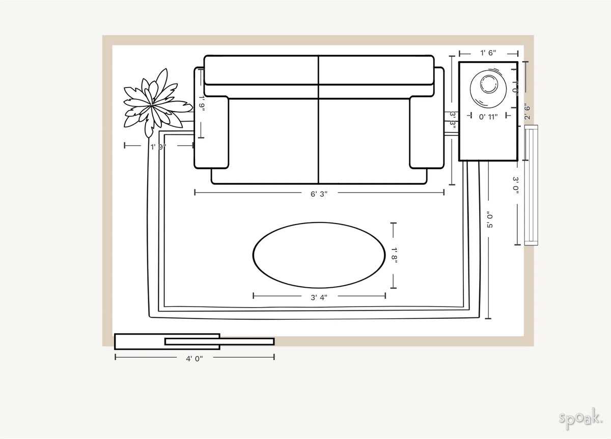 Guest Bedroom Plan designed by Kristen Techlin