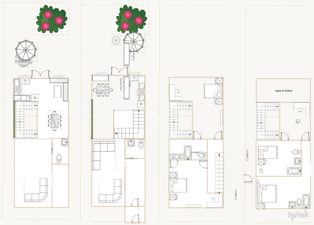 Three Story House Layout designed by Kiara Cobb
