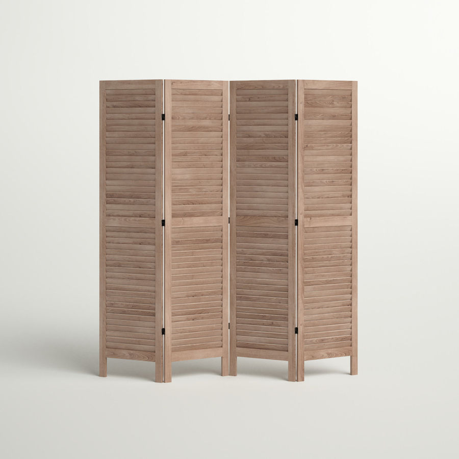 Windermere 63.59'' W x 67.13'' H 4 - Panel Solid Wood Folding Room Divider added by Lindsay Schultz