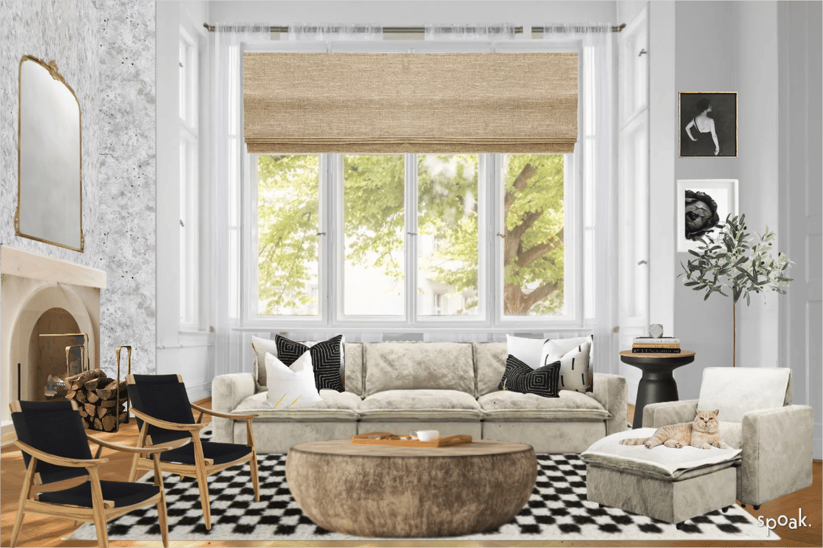 Green Living Room Inspo designed by Abby Heinz