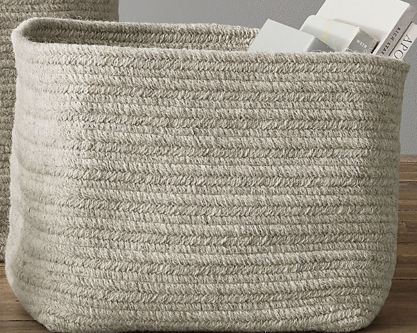 MEDIUM - HEATHERED WOOL STORAGE BASKET added by Mary Morgan Morris