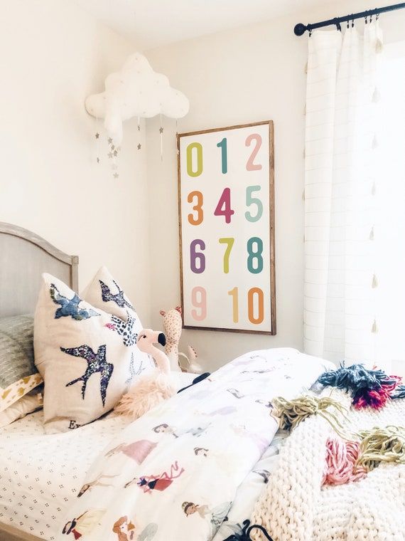 Numbers 1-10 Framed Wood Sign Kids Room Decor Playroom Decor - Etsy added by Emily Perdue