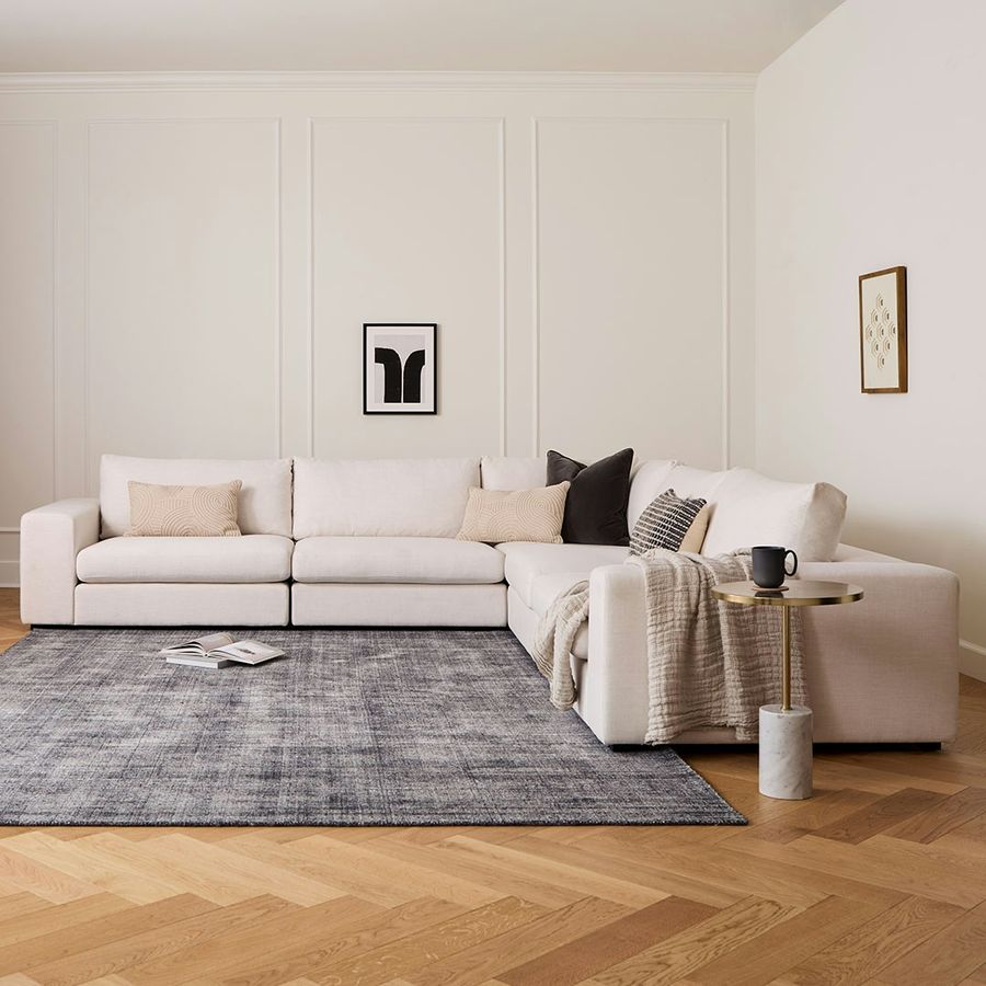 Beta 133.5" Modular Corner Sectional - Quartz White added by Ashlyn Johnston