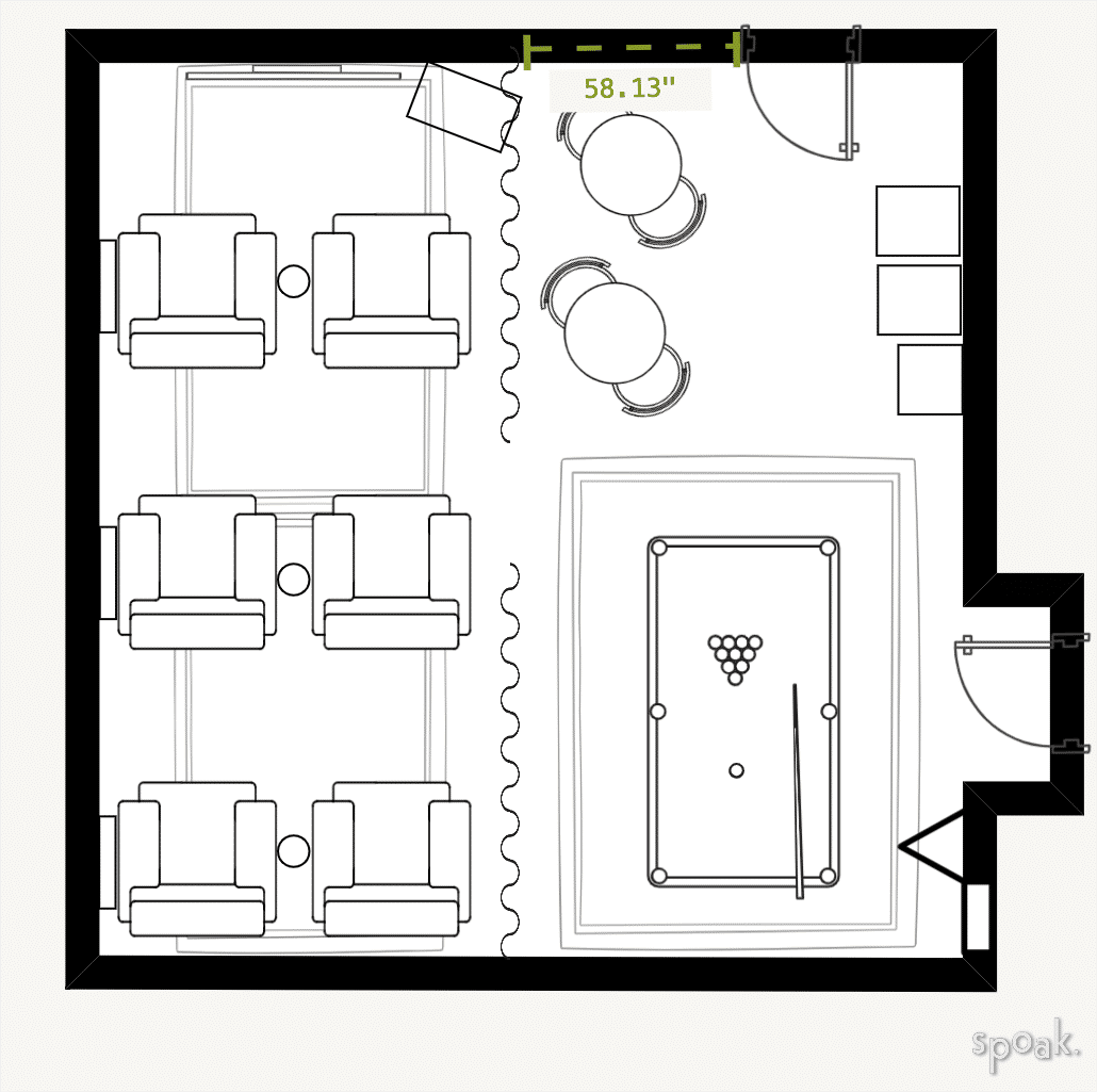 Living Room Layout designed by Eliza B