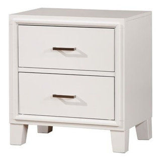 Furniture of America Sirius Solid Wood 2-Drawer Nightstand in Gray - Transitional - Nightstands And Bedside Tables - by Homesquare | Houzz added by Spoak Member