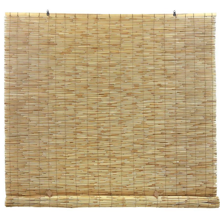 Radiance Natural Cordless Light Filtering Bamboo Reed Blind Interior/Exterior Manual Roll-Up Shade 48 in. W x 72 in. L 3360486E - The Home Depot added by Maureen Nino
