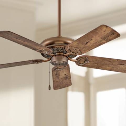 52" Hinkley Lafayette Antique Copper Pull Chain Ceiling Fan - #84K11 | Lamps Plus added by Rose Jacobsen