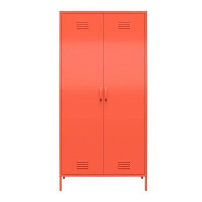 Cache Tall 2 Door Metal Locker Cabinet Orange - Novogratz added by Spoak Member
