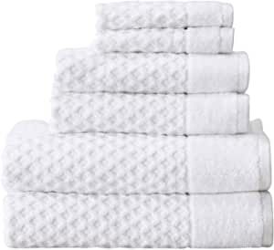 Simpli-Magic 79446 Diamond Bath Towels Set, 6 Piece Set, 2 Bath Towels, 2 Hand Towels, 2 Washcloths, White added by Spoak Member