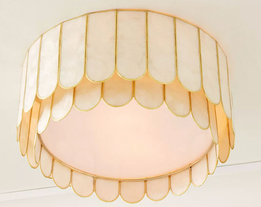 Madelyn Capiz Faceted Flush Mount added by Katie Carpenter