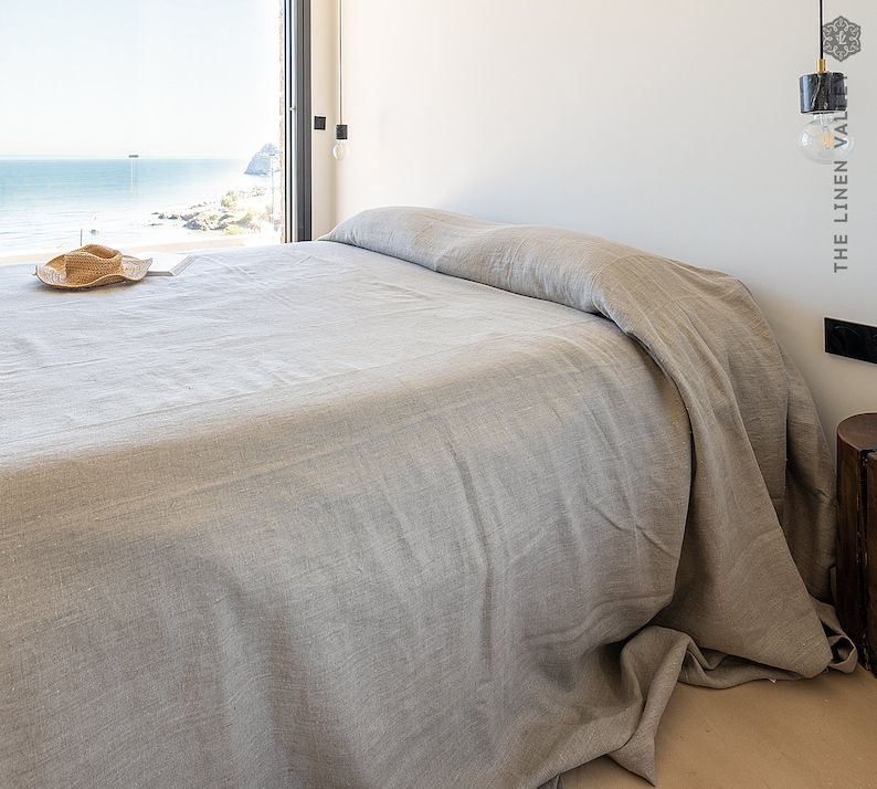 Rustic Linen Oversized Bedspread Softened Linen Bed Cover Queen King Size Quilt-not Bleached Linen Coverlet-softened Linen Throw Quilt - Etsy added by Courtney Brennan