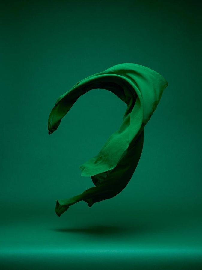 Neal Grundy - Dancing Fabric, Green on Green added by Liliana Matos