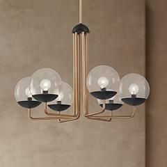 George Kovacs Outer Limits 20" Wide Painted Bronze 6-Light Chandelier | www.lampsplus.com added by Erin Miller