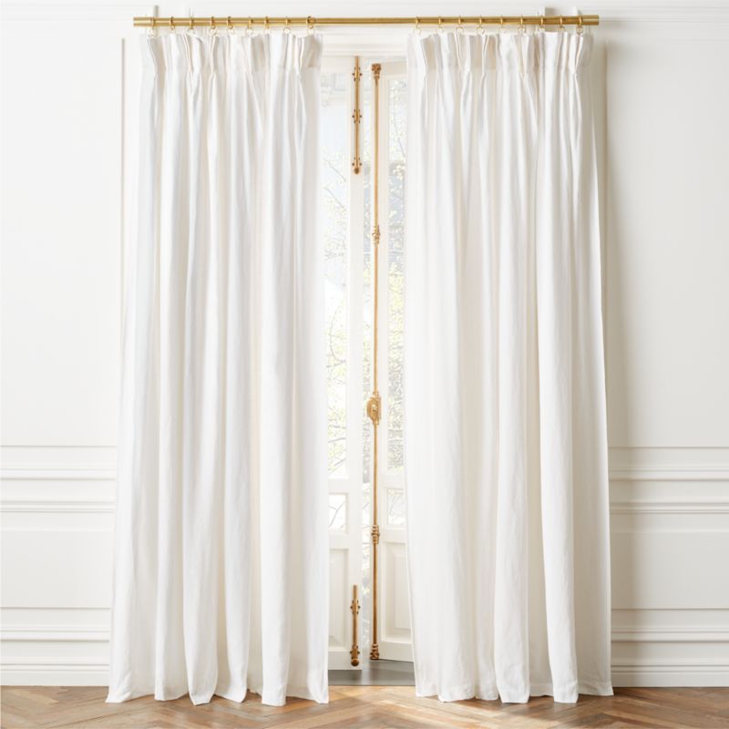 Pleated Linen White Curtain Panel | CB2 added by Spoak Member