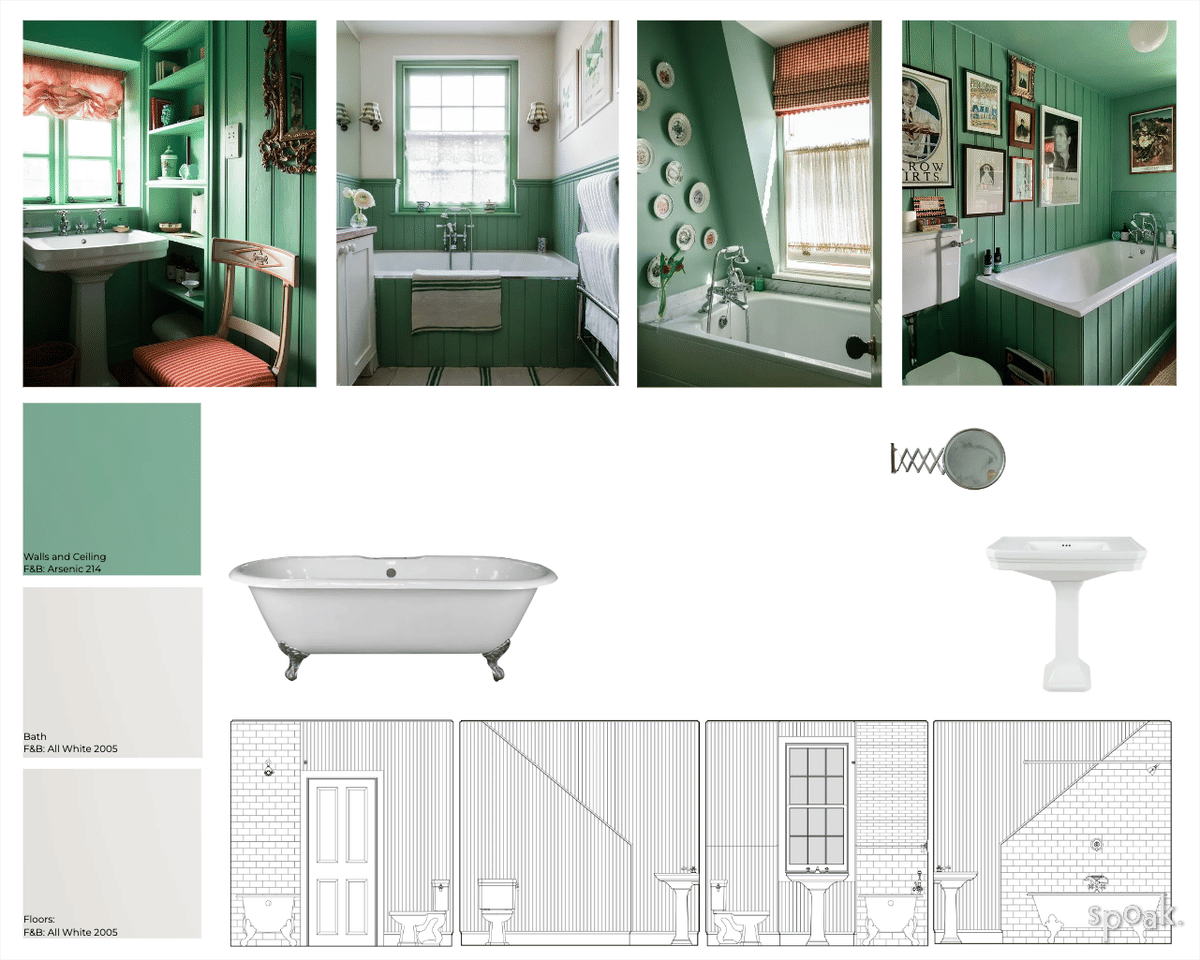 Primary Bathroom Inspiration designed by Serena Finnerty