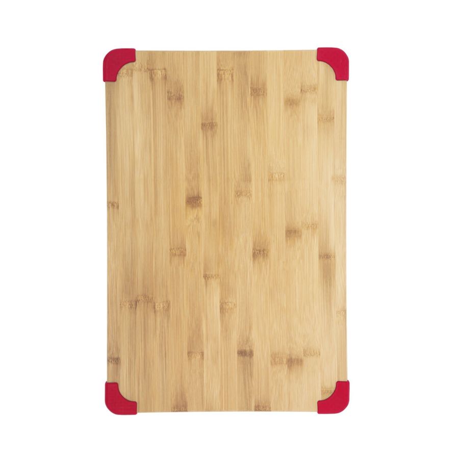 Farberware 12X18 inch Thick Bamboo Wood Cutting Board with Non-Slip Red Corners - Walmart.com added by Sarah Jackson