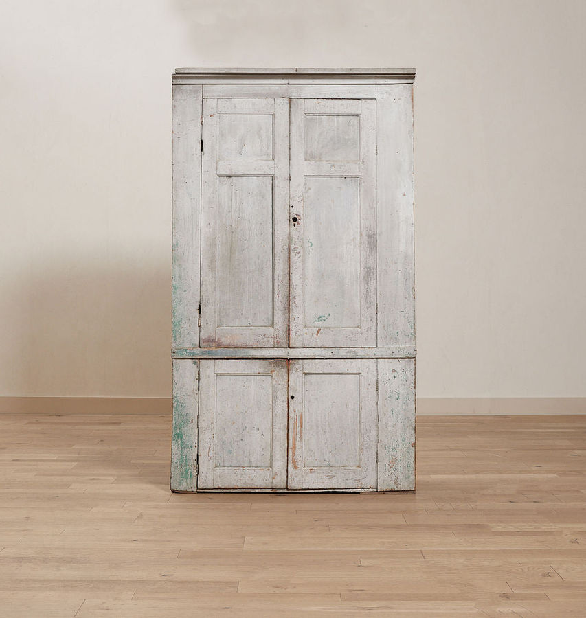 Vintage Light Gray Cupboard | Shoppe Amber Interiors added by Serena Finnerty