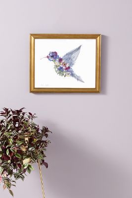 Pressed Floral Hummingbird Wall Art added by Bethesda Home Stylist