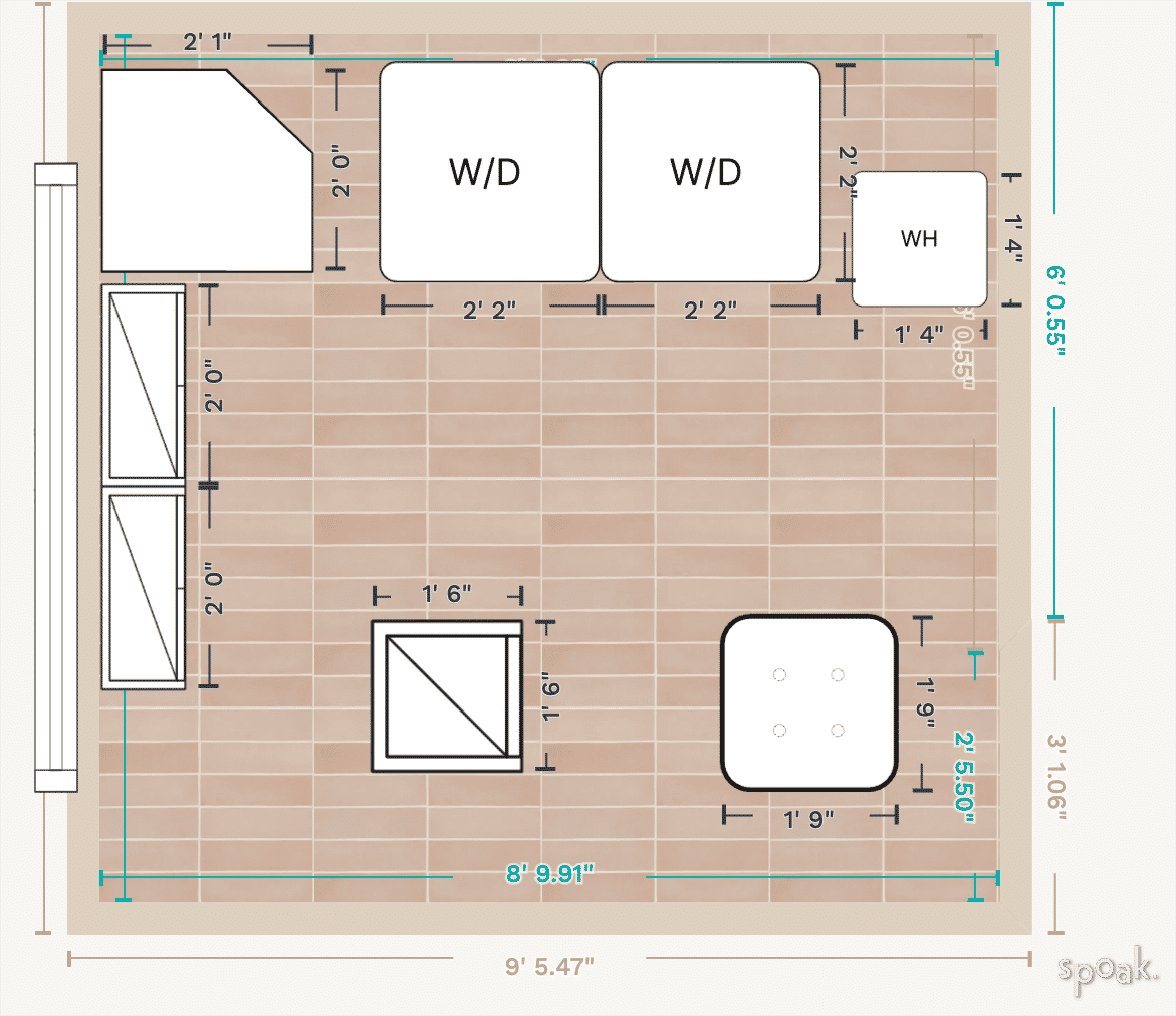 Bathroom Layout designed by Nicole Sarro