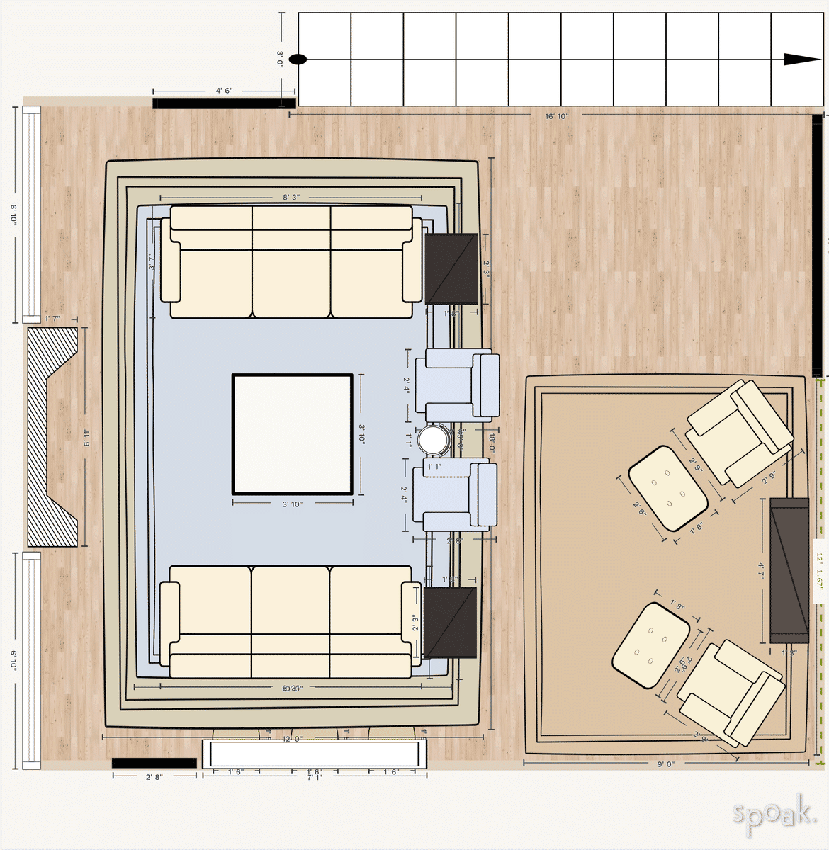 Living Room Plan designed by Alex Richard