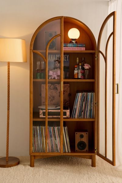 Camille Arched Glass Paned Storage Cabinet added by Alise Cruice