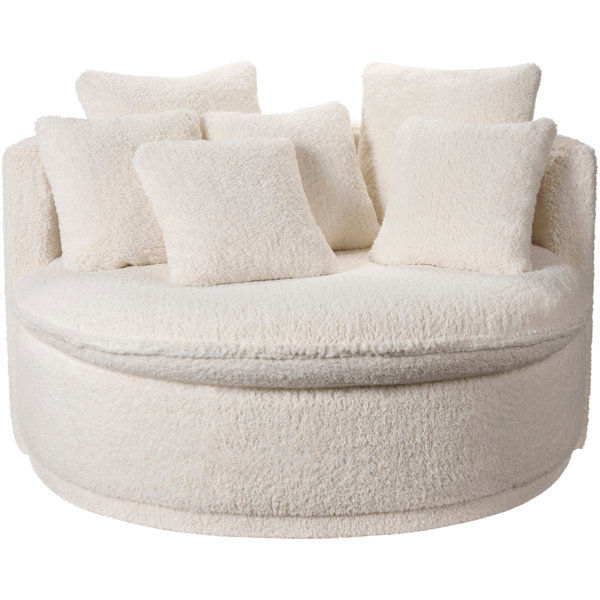 Round Fleece Lounger with Throw Pillows added by erika grossman