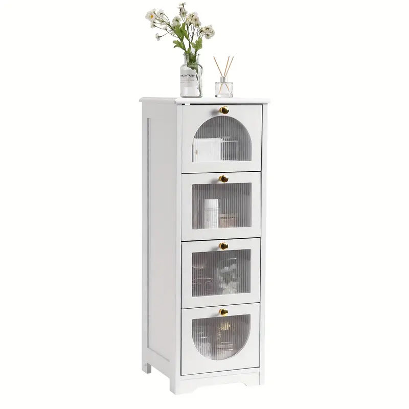 Small Bathroom Floor Cabinet Freestanding Bathroom Organizer - Temu added by Sarah Jackson
