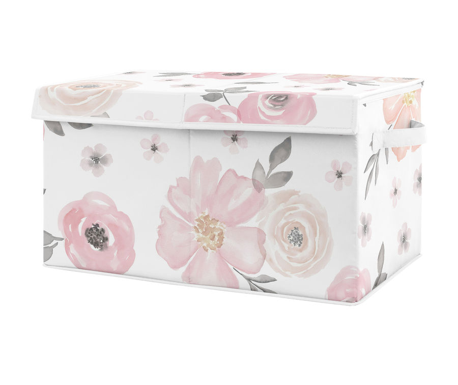 Sweet Jojo Designs Watercolor Floral Sweet Jojo Designs Fabric Toy Box & Reviews | Wayfair added by Elizabeth Hennessy