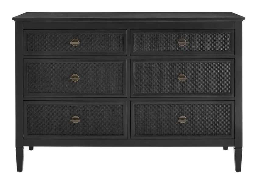 Marsden Black 6-Drawer Cane Dresser added by sara price