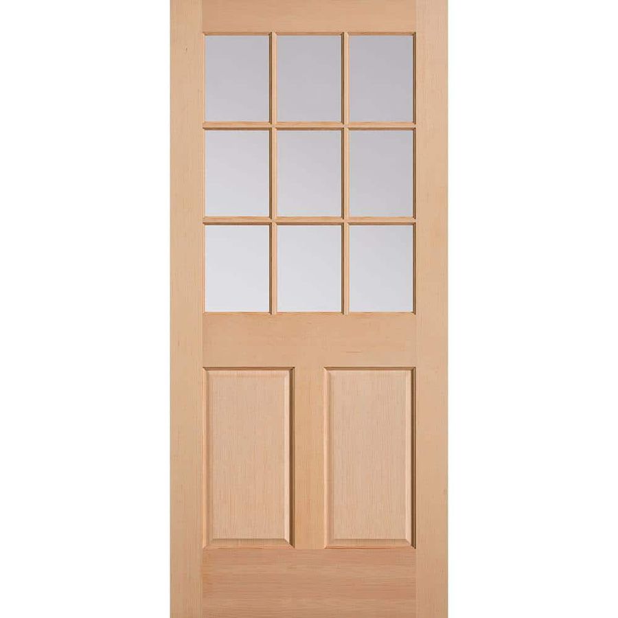 Masonite 36 in. x 80 in. 9 Lite Unfinished Fir Front Exterior Door Slab 76392 - The Home Depot added by Britt Elexandria