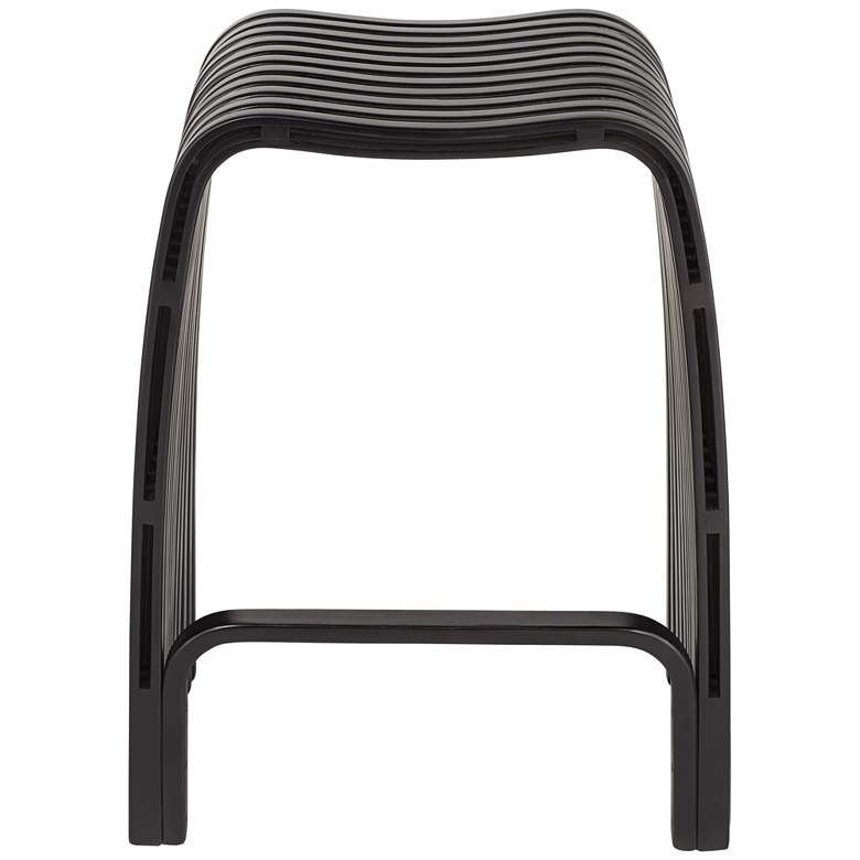 Verana 24" High Black Finish Modern Bent Bamboo Counter Stool - #78V16 | Lamps Plus added by Brittney Webber